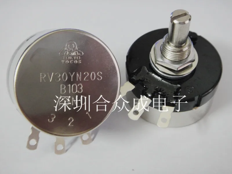 

TOCOS TOKYO RV30 RV30YN RV30YN20S B103 10K B10K RV30YN20SB103 potentiometer single lap shaft 20mm switch