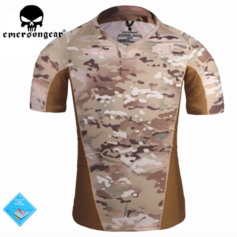 EMERSON perspiration Tshirt Skin Tight Base Layer Camo Running Shirts Breathable Short sleeve EM9167