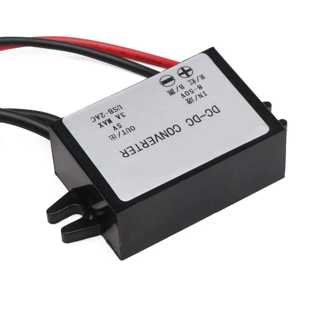 DC-DC Buck Converter 3A Regulator Power Supply Module Step Down Reducer 12V to 5V Transformer Dual USB Ear for Cell