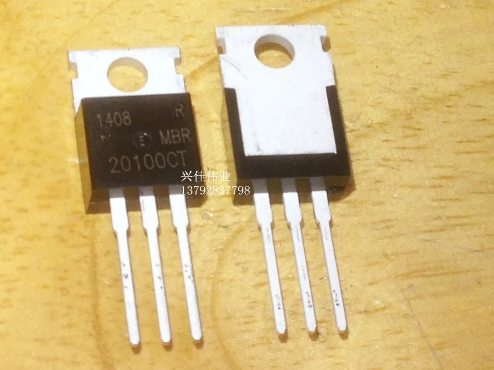 10PCS The new line MBR20100CT Schottky diodes 2X10A 100V TO-220