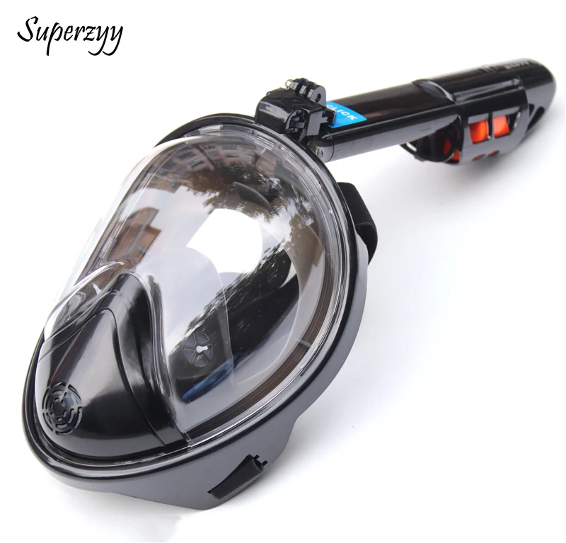 Full Face Snorkeling Masks Panoramic View Anti-fog Anti-Leak Swimming Snorkel Scuba Underwater Diving Mask GoPro Compatible