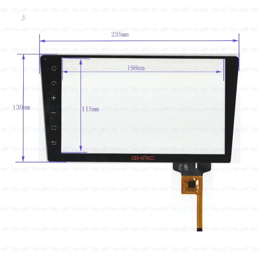 

ZhiYuSun for CHAC 235mm*130mm 8inch Capacitive touch screen panel for Car DVD, 235*130GPS screen glass