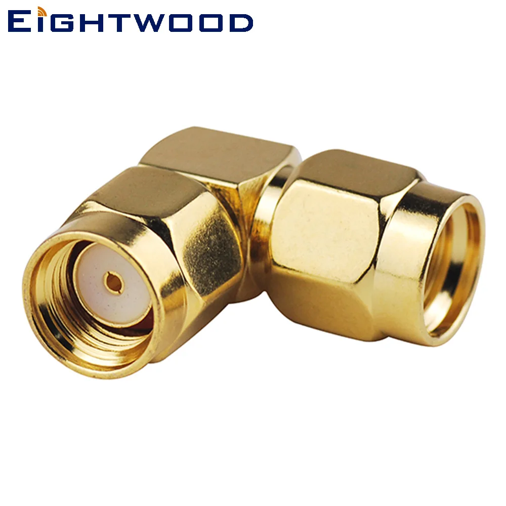 

Eightwood 5PCS RP-SMA Series RF Coaxial Adapter Reversed RP-SMA Plug Female to Plug Female Right Angle Connector