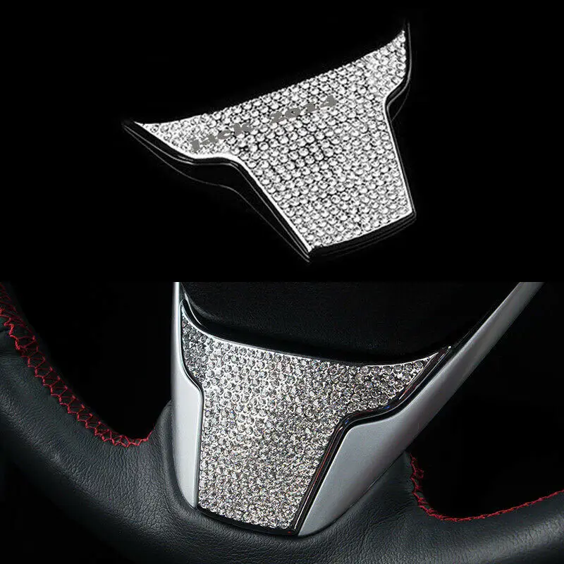 

Silver Gold Diamond Steering Wheel Trim Decor 1pcs For Honda Civic 10th 2016 2017 2018 2019