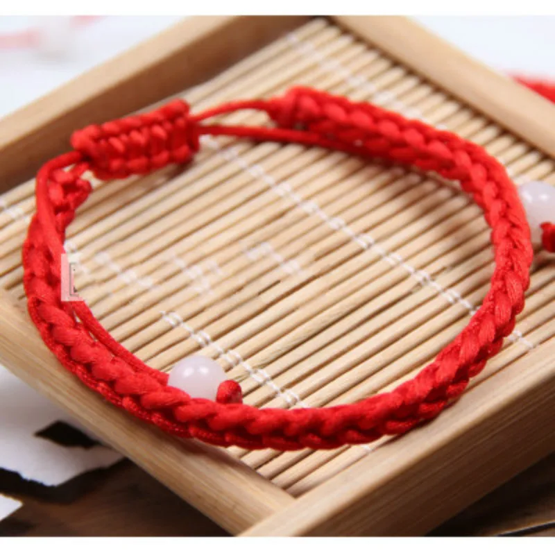 Polyester Kabbalah Red String Braided Friendship Bracelets 27.5cm(10 7/8