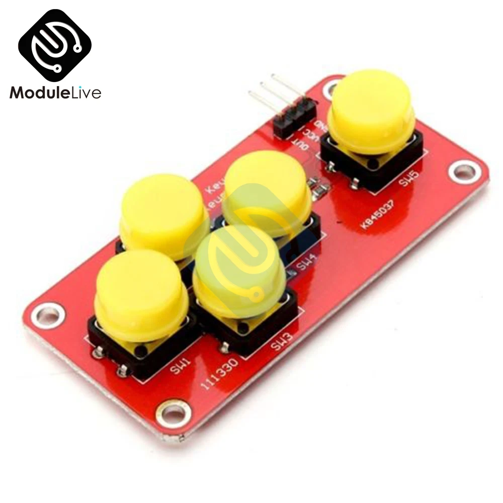 AD Keyboard Simulate Five Key Module Electronic Blocks Analog Button 5 Digits for Arduino Sensor Expansion Board