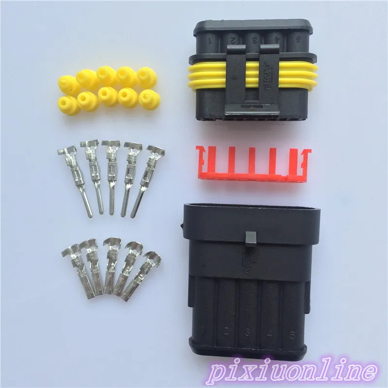 

1set YL361Y 5Pin Flame Retardancy Auto Waterproof Wire Connector Plug Electrical Car Motorcycle HID High Quality On Sale