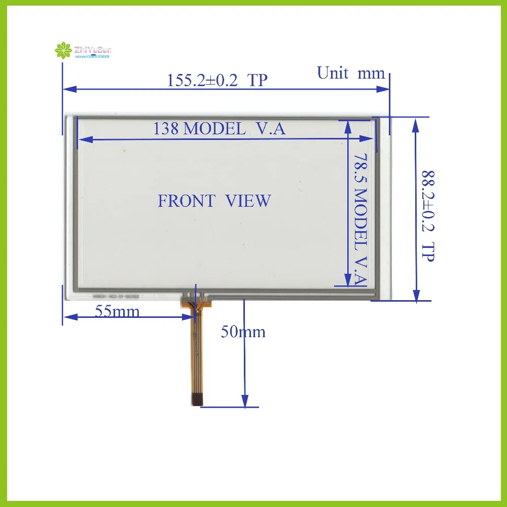 

ZhiYuSun Оптовая 2 шт./лот 062086 155 мм * 88 мм Новый 6,2 дюйма 4 линии для GPS автомобиля DVD Сенсорная панель 155*88 Сенсорное стекло