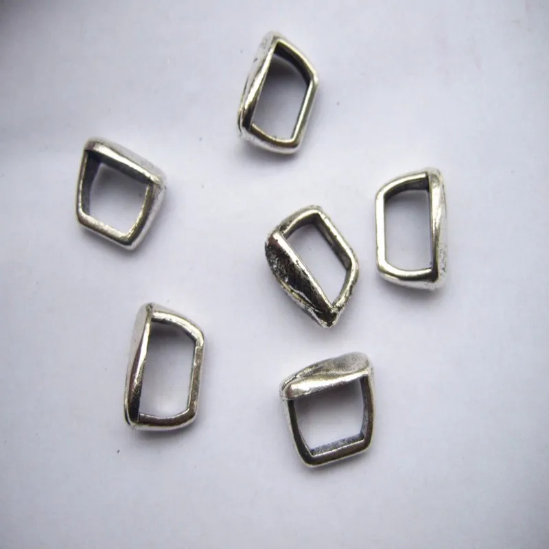 10pcs Wavy Slider Spacers 10x6mm Fit Licorice Leather Cord Zinc Alloy Findings