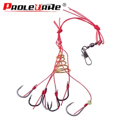 Ganchos de pesca com 6 forte aço carbono, equipamentos de pesca, equipamentos de pesca, aço inoxidável, esférica, explosão, ferramenta para carpa, 1pcs