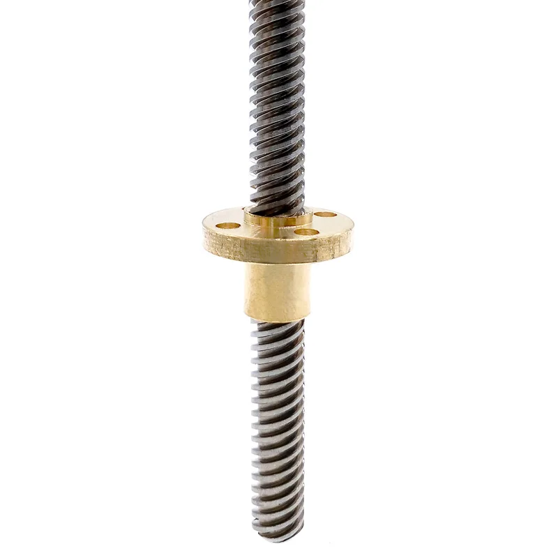 T8 200mm Lead Screw 3D Printers Linear Guide Parts helical pitch 2mm 4mm 8mm 10mm 12mm Trapezoidal Screws with nut image 2