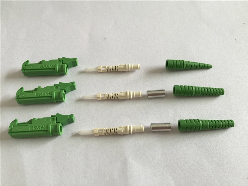 Imagem -02 - Kit de Conector de Fibra rm E2000 100 Peças com Virola 0.5 Desmontada Apc Optica Feita em China com Persiana de Metal Elink de Fábrica