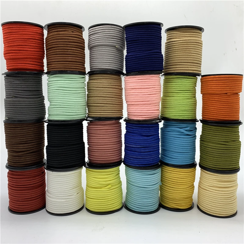 2 Meter 3mm Round Leather Suede Braided Cord Korean Velvet Leather Handmade Beading Bracelet For Jewelry Making Supplies