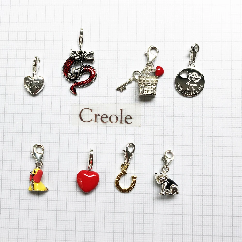 Sweet House Dog Horseshoe My Little Girl My Best Friend Dragon Heart Charm Pendant,2019 Trendy Jewelry 925 Sterling Silver Gift