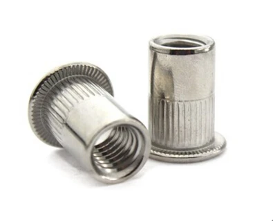 

50PCS M8 Stainless steel pull rivet nut/flat column grain pull rivet nut/knurled head rivet nuts