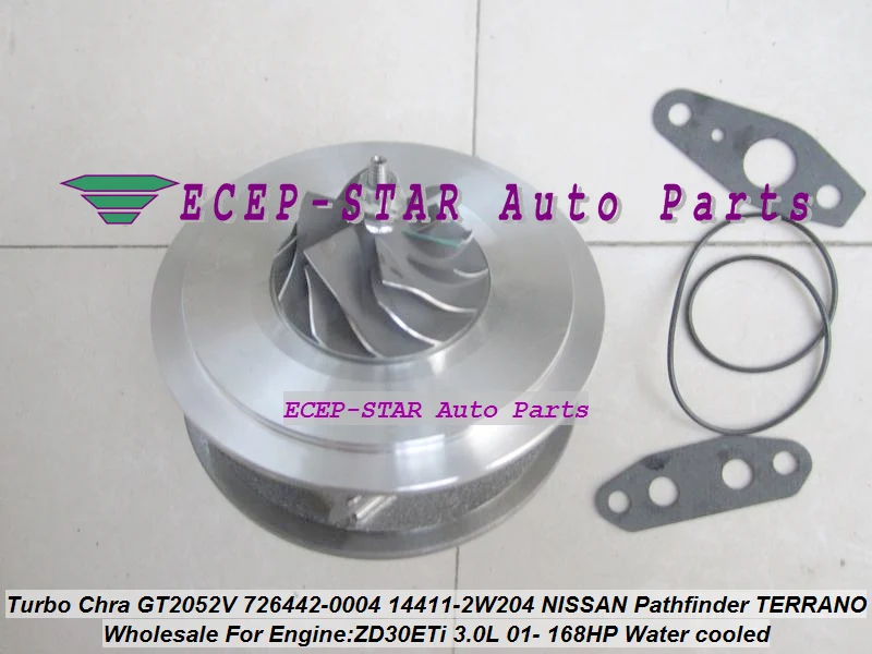 خرطوشة توربو CHRA الأساسية GT2052V 726442 -5004S 726442   شاحن توربيني لنيسان باثفندر ميسترال تيرانو 01- ZD30ETi 3.0L 168HP