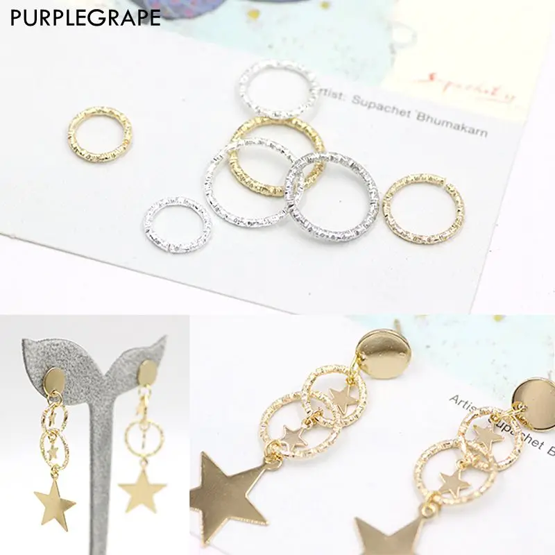 

PURPLEGRAPE Opening connection circle DIY jewelry material homemade earrings necklace accessories key ring accessories