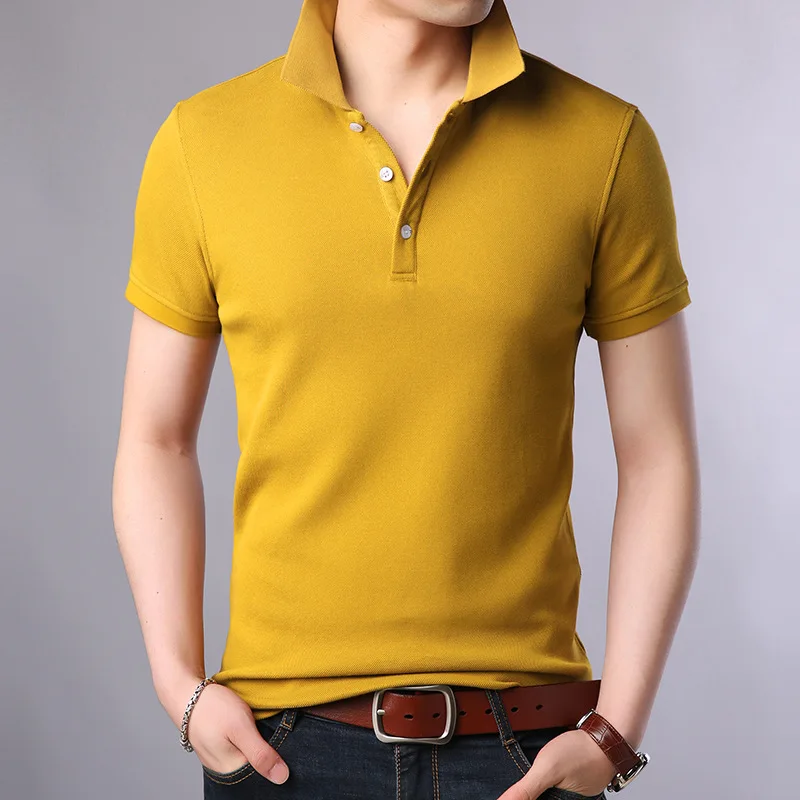 

Summer 2024 New Fashion Mens Polo Shirt Brand Short Sleeve Slim Fit Shirts Men 100% Cotton Leisure Bottom Shirt Male Polo Shirts
