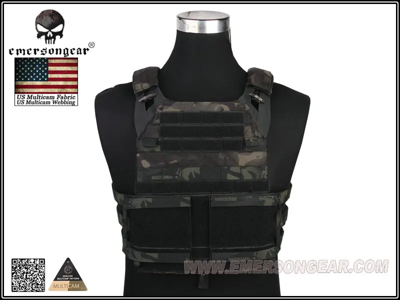 

EmersonGear-Jump Plate Carrier 2.0 Vest, Airsoft Combat Molle, Multicam, Black, EM7436