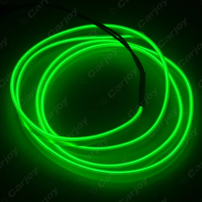 FEELDO 5set 5M Car Decoration Flexible Moulding EL Neon Glow Lighting Rope Strip With Fin And Cigar Lighter 9-color #CA3596