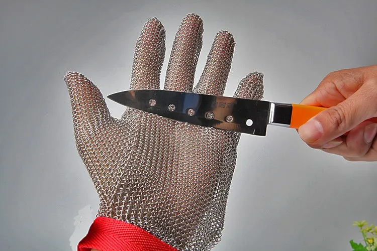 

2017 New Inf-way 304L Brushed Stainless Steel Mesh Cut Resistant Chain Mail Gloves Kitchen Butcher Working Safety Glove 1pcs