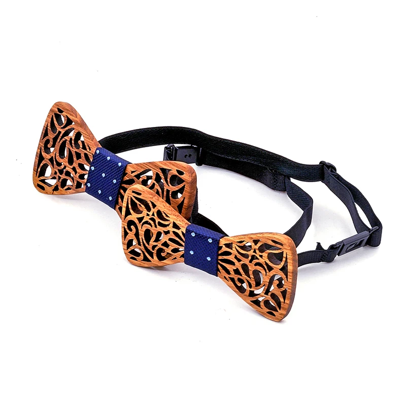 Parent-child Cute Kids Boys Wood Bow Tie Children Butterfly Type Bow ties Girl Wooden Bow ties for men Set Corbatas Para Hombre