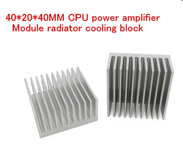 Free Ship 10PCS Aluminum alloy Electronic components heat sink 40*20*40MM CPU power amplifier module radiator cooling block