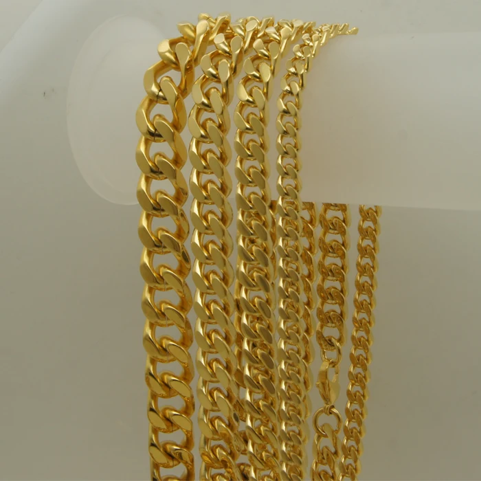 11mm width 149g classic curb link ipg gold plating men/boy 316L stainless steel necklace 1pc