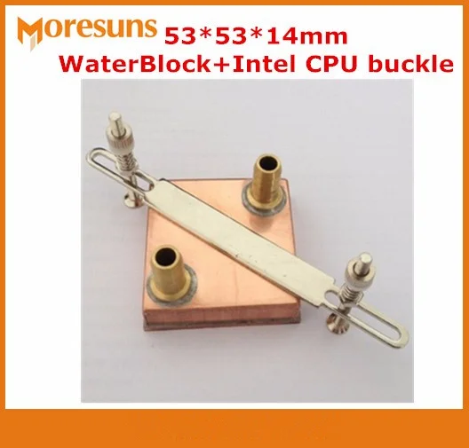 

53*53*14mm Pure copper Water Cooling Block,for Intel CPU buckle+Computer copper CPU Water Block