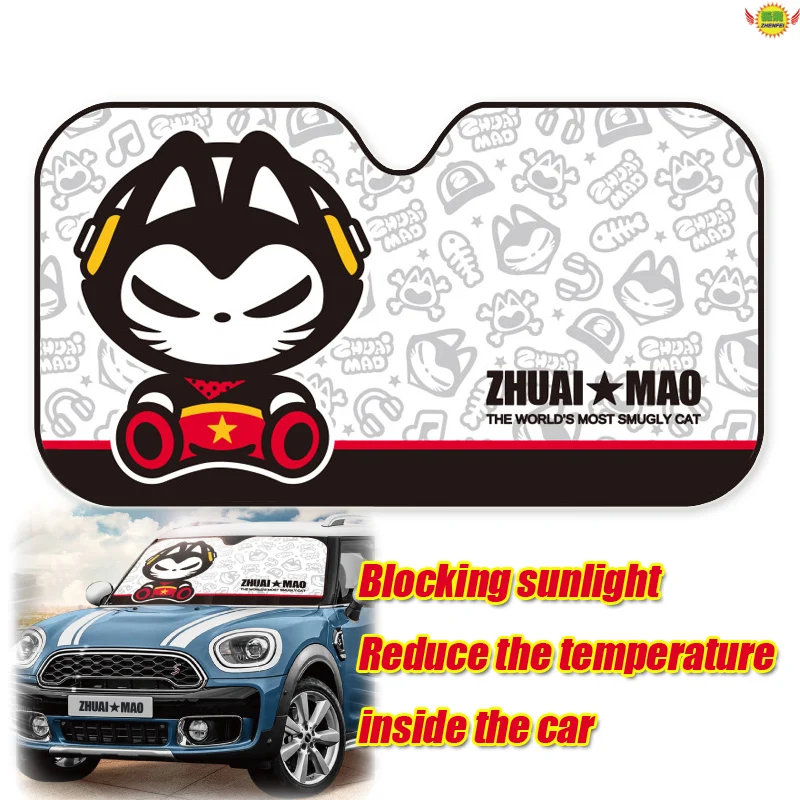 Car accessories cut cartoon front rear Window Sunshade Cover Visor Shield Screen Solar Protection sun block sun shade ZM-3