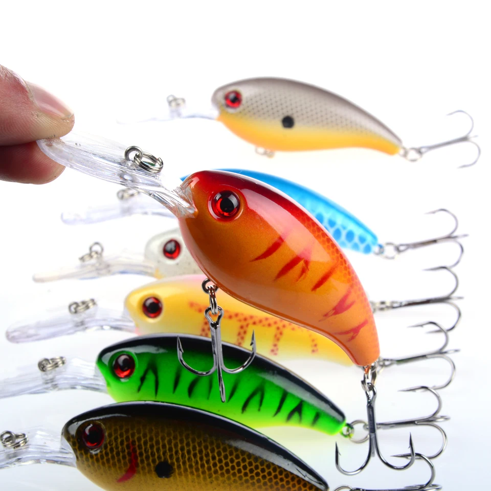 1pcs Crank Fishing Lure Artificial Hard Baits 10cm 15g Crankbait Jerkbait Wobbler Fishing Tackle Good Treble Hooks Tackle