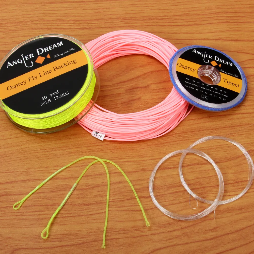 ANGLER DREAM Fishing Accessories Fly Fishing Line Combo For Fishing Rod Fly line with Backing Line Leader Tippet Stream Tools