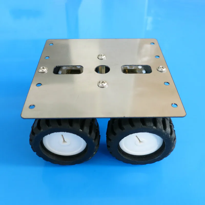 JMT Stainless Steel Metal Frame 4Wheel Drive Robot Car Chassis Platform 90*90mm with 4x N20 Gear Motor DIY  Smarts Vehicle Model