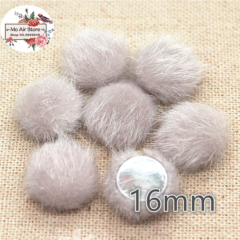 50 pz 16mm Mix Flatback soffice tessuto coperto bottoni rotondi casa giardino artigianato Cabochon Scrapbooking artigianato fai da te