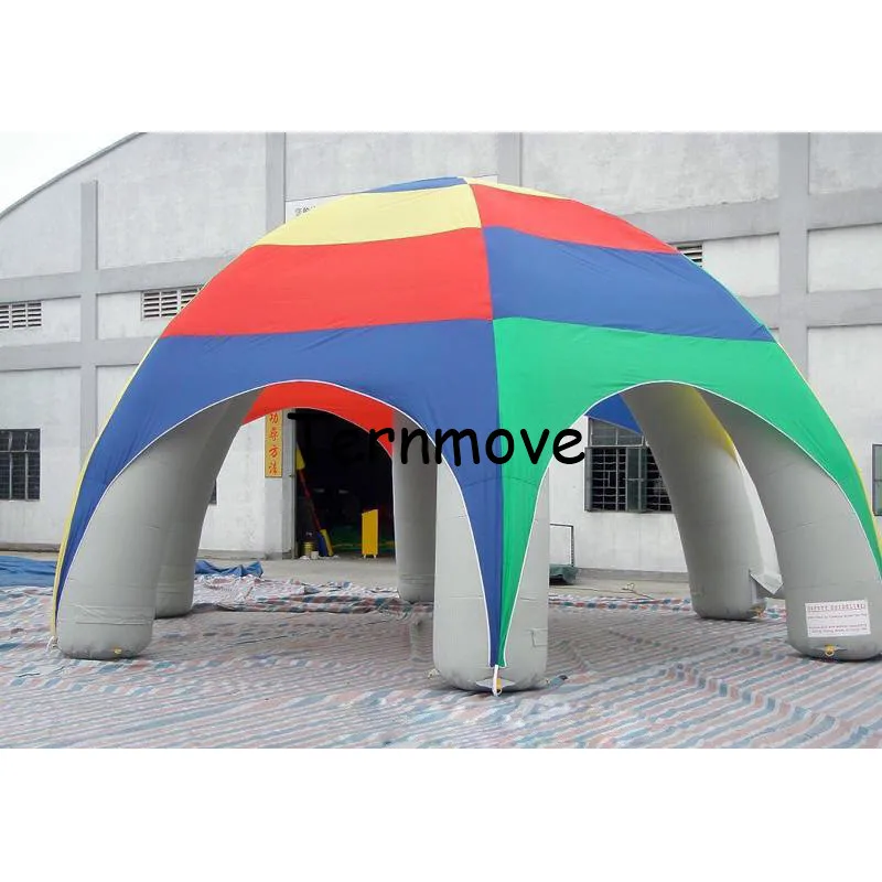 10m inflatable spider tent,event station gathering dome marquee inflatable roof top tent with 6 legs Party canopy tents