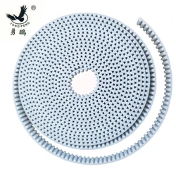 10 meters HTD5M timing belt  Width 8 15 20 30mm Color White PU Polyurethane with steel core HTD 5M open ended Pitch 5mm Pulley
