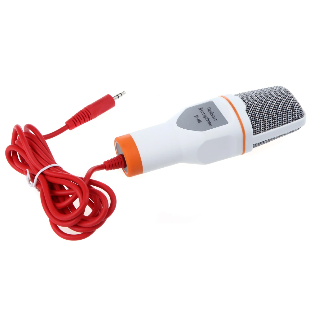 TGETH  Wired Stereo Condenser SF-666 Microphone With Holder Stand Clip For PC Chatting Singing Karaoke Laptop