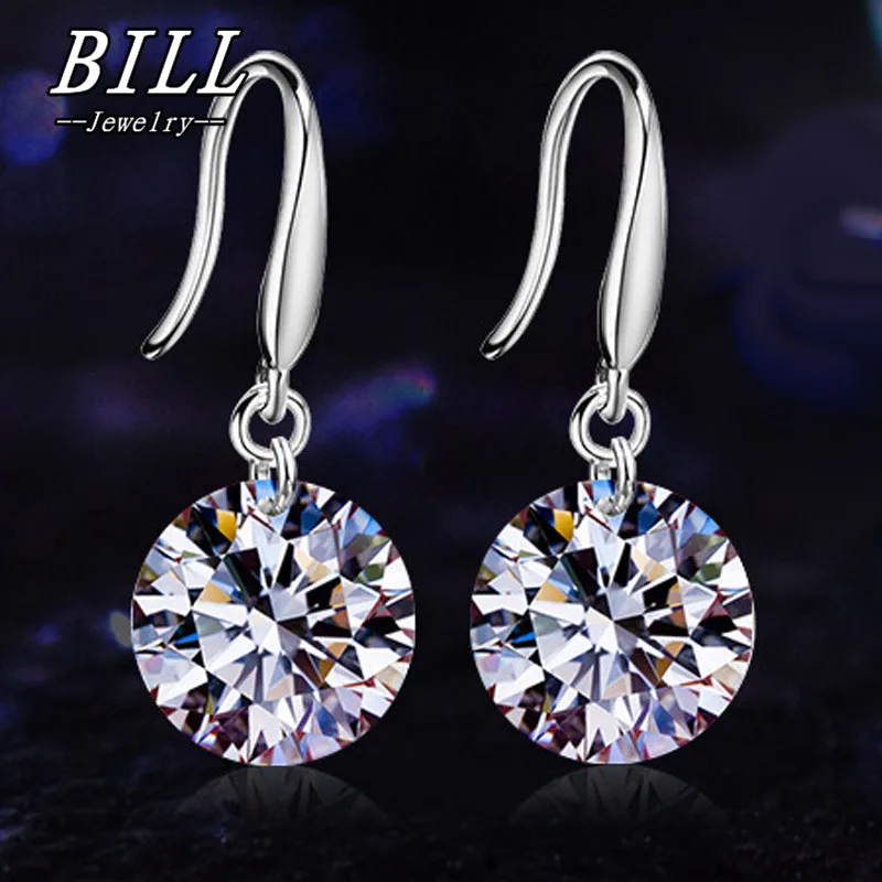 Dangle Drop Earrings Lady Elegant Fashion Noble Zircon Crystal Earring For Women Jewelry Dainty Boucle Mujer Brincos