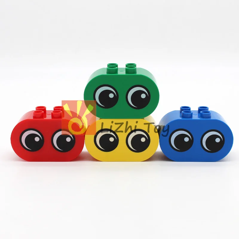 

8pcs MOC DIY Big Building Blocks 4198 Brick 2x4x2 Rounded Ends Eyes Large Assembled Accessories Bulk Part Compatible with Toys