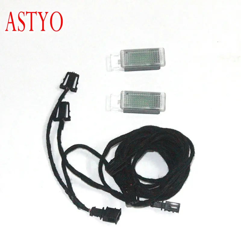 ASTYO Car LED Foot well Light Footsteps Space Lamp & Cable For Golf 7 MK7 Passat  B8 5GG947409