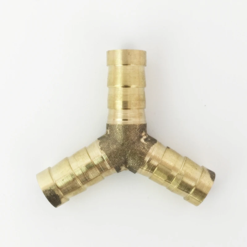 Y Shape 3 Way Hose Barb 6mm 8mm 10mm 12mm Brass Copper Barbed Connectors Joint Coupler