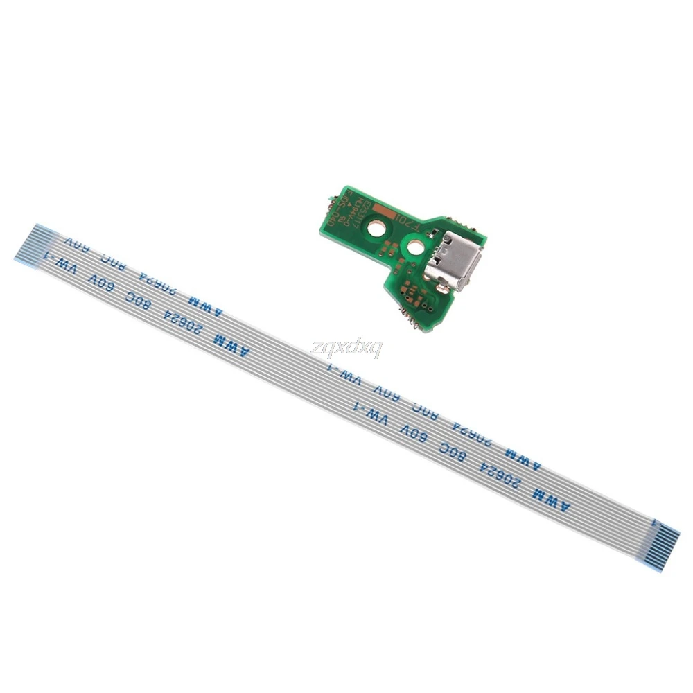 Reemplazo de la placa de puerto de carga USB para el controlador JDS-040 PS4 con Cable flexible de 12 Pines, Julio de 291, envío directo