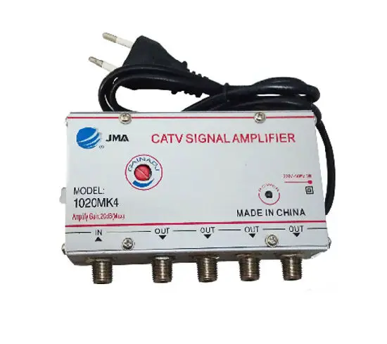 Amplificador de señal CATV 1020MK4, amplificador de TV con Cable para el hogar, 1 entrada, 4 salidas, ganancia Nominal 20DB