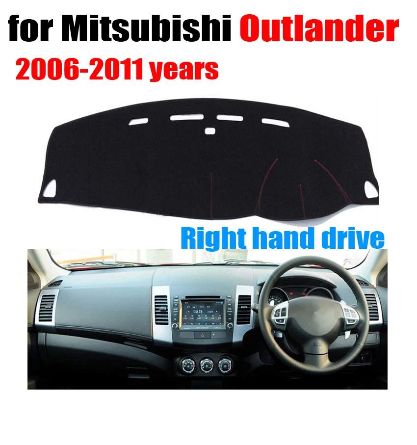 רכב לוח מחוונים מכסה מחצלת עבור מיצובישי הנכרי 2006-2011 שנים יד ימין כונן custom dashmat במכונית אוטומטי אבזרים