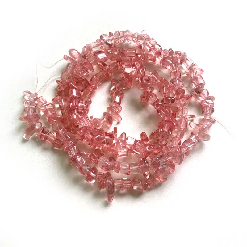 3-5x6-8mm Pink Watermelon Quartzs Beads Natural Freeform Chips Stone Beads For Jewelry Making Beads 32\'\' DIY Beads Trinket