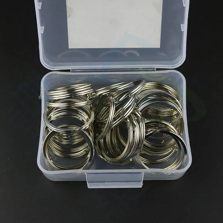 KeyRing Round Split Key Rings Keychain Diameter 32MM Nickel Compass key ring keychain connector llaveros hombre chaveiro