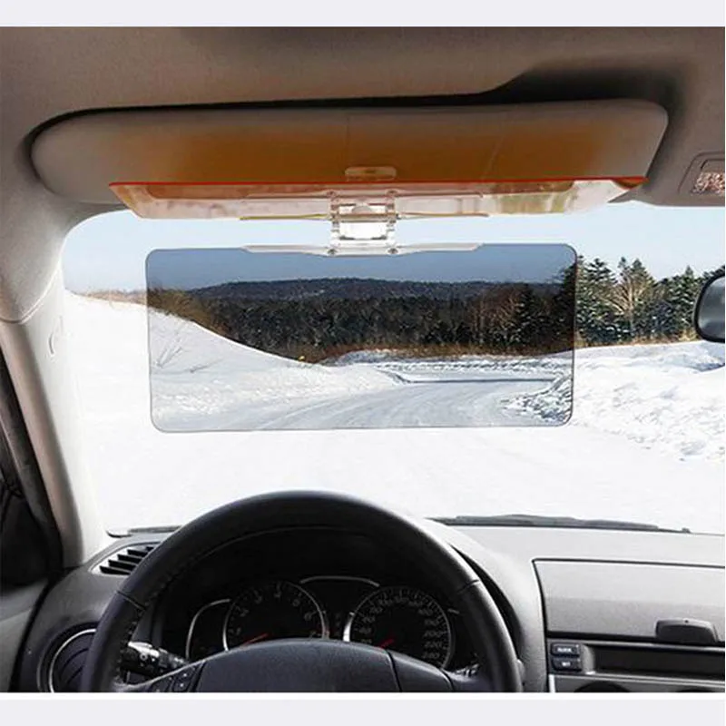 Youwinme Universal Car Day & Night Vision UV Anti-Glare Sun Visor Flip Shield Auto Dazzle Mirror