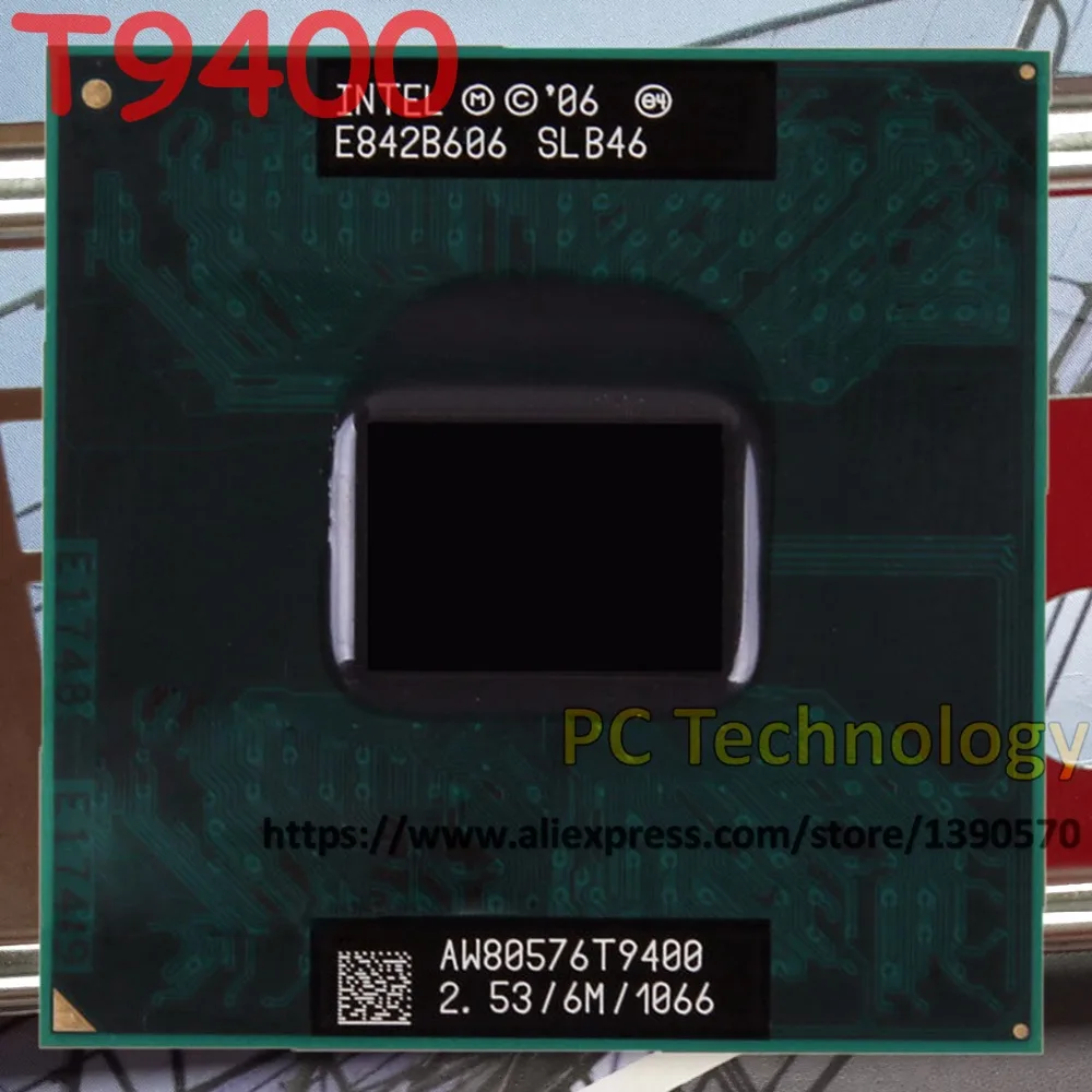 Original Intel Core 2 Duo Processor T9400 (6M Cache, 2.53GHz, 1066MHz) Socket 478 for GM45 PM45 laptop processor