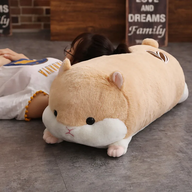 Peluche Hamster souris 50cm, Animal doux en peluche, oreiller chauffe-main, joli jouet pour bébé, cadeau de noël pour enfants