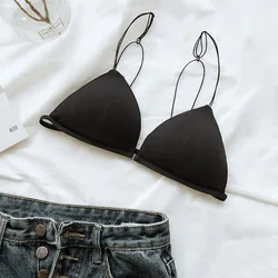 SP&CITY Ins Simple Sexy Seamless Bra Women Triangle Design bralette Soft Solid Brief Female Front Closure Wire Free Lingerie